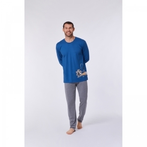 Herenpyjama 865 donkerblauw