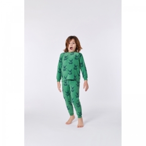 Pyjama in terry (spons) 919 groen hoogl