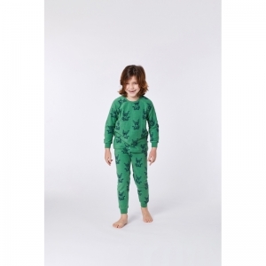 Pyjama in terry (spons) 919 groen hoogl