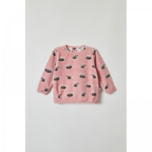 Baby meisjespyjama, velours 929 roze wasbee