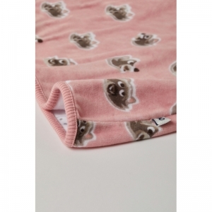 Baby meisjespyjama, velours 929 roze wasbee