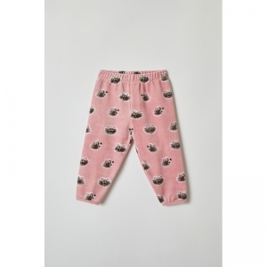 Baby meisjespyjama, velours 929 roze wasbee