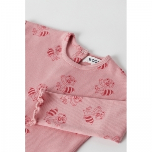 Baby meisjespyjama 956 roze wasbee