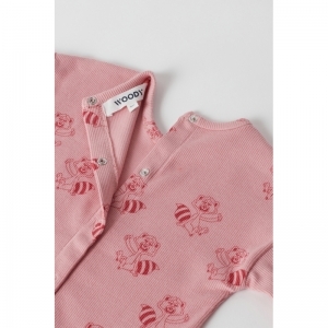 Baby meisjespyjama 956 roze wasbee