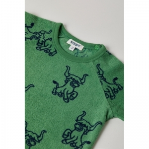 Baby pyjama, terry 919 groen hoogl