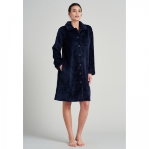 Dames kamerjas fleece 803 donkerblauw