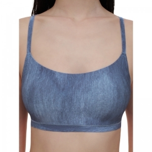 Soft Stretch Padded Bralette A21 Blue denim 