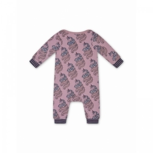 Girls Baby Jumpsuit ls Light mauve + a