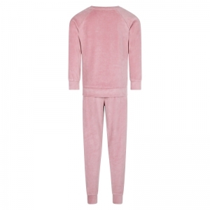 Girls velours lounge set ls Light mauve