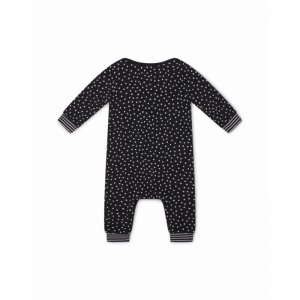 Girls Baby Jumpsuit ls Black + pink