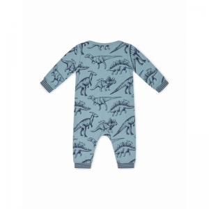 Boys Baby Jumpsuit ls Fade blue + aop