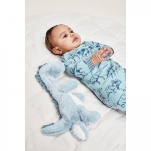 Boys Baby Jumpsuit ls Fade blue + aop