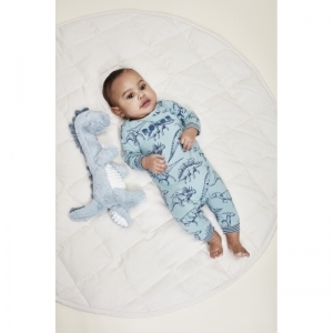 Boys Baby Jumpsuit ls Fade blue + aop