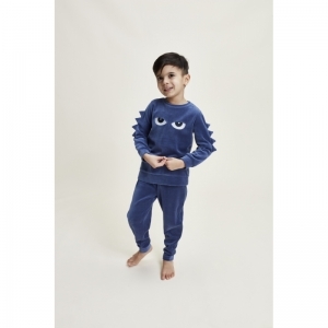 Boys velours set ls Blue