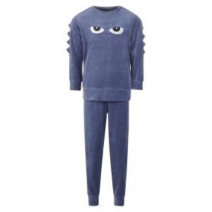 Boys velours set ls Blue