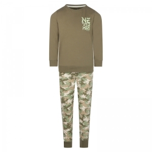 Boys lounge set ls Green+camouflag