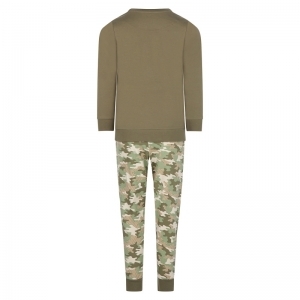 Boys lounge set ls Green+camouflag