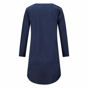 Ladies big shirt ls Indigo