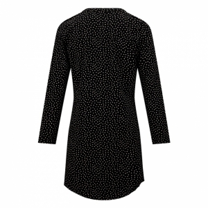 Ladies sleepshirt ls Black+pink