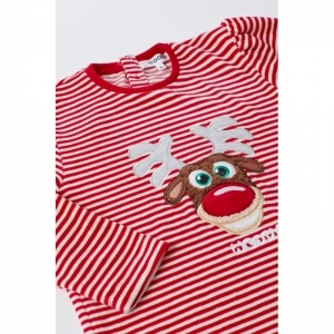 Slaapkleedje, Woody kerst 966 wit-rood ge