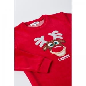 Kinderpyjama, Woody kerst 407 rood