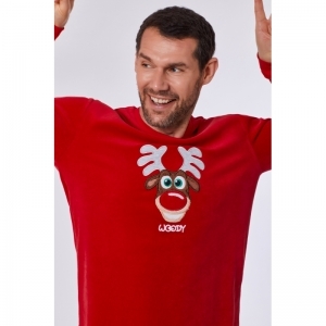 Pyjama, Woody kerst 407 rood