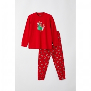 Kinderpyjama, Woody kerst 407 rood