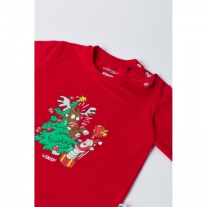 Babypyjama, Woody kerst 407 rood