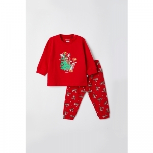 Babypyjama, Woody kerst 407 rood