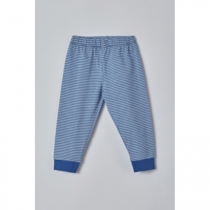 Babypyjama, lange mouwen 980 wit-blauw g