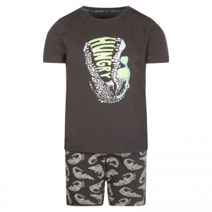 Boys set shorts ss Dark grey