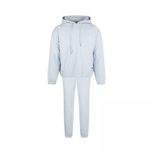 Women jogging set with hood Blue