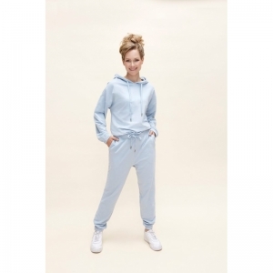 Women jogging set with hood Blue