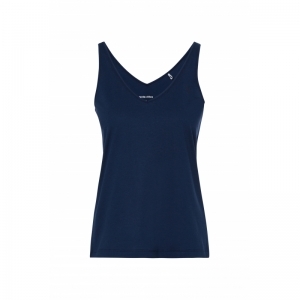 Dames pyjama: topje + shortje 895 donkerblauw