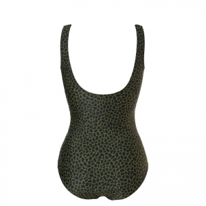 Shape swimsuit soft cup animal dot oliv