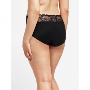 Period Panties -Hoge slip Lace 011 Black