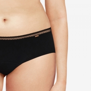 Period Panties -Shorty Graphic 011 Black