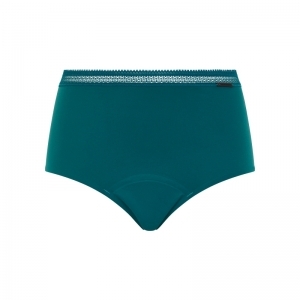 Period Panties-Hoge slip Graph 0BK Dark Green