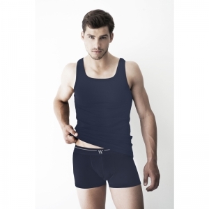 Heren singlet - single pack 188 marine blau