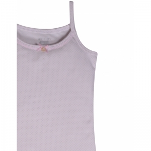 Woody meisjes singlet 941 roze dots p