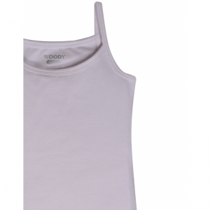 Woody meisjes singlet 100 wit