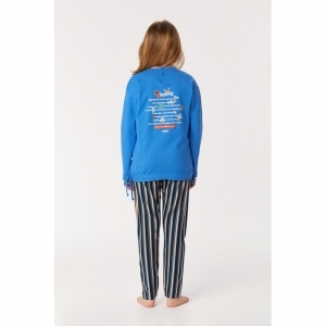 Meisjes pyjama, lange mouwen 832 blauw