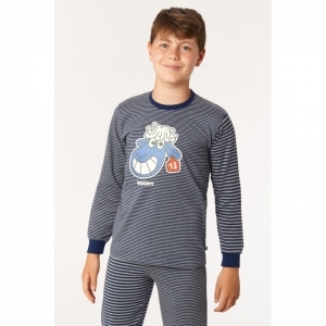 Jongens pyjama, lange mouwen 929 donkerblauw