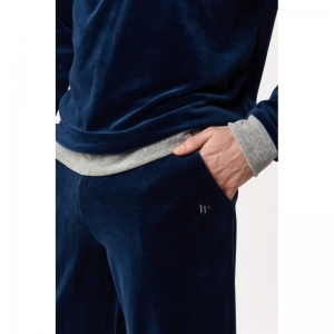 Heren homewear in velours 883 donkerblauw