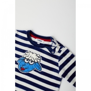 Baby jongenspyjama, velours 928 donkerblauw