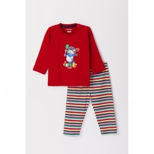 Baby pyjama, lange mouw 485 rood