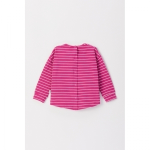 Baby meisjespyjama, lange mouw 926 fuchsia-wit