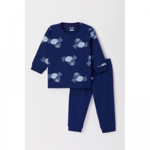 Baby jongenspyjama, lange mouw 917 donkerblauw