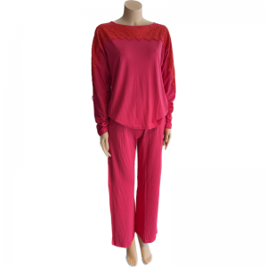 Dames pyjama 469 kersenrood