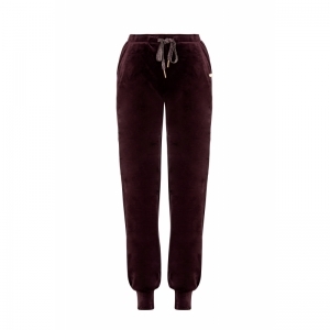 Dames homewear in velours 333 bordeaux